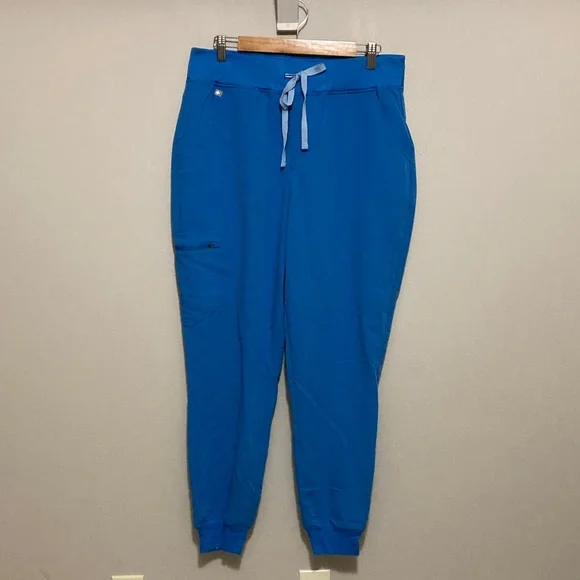 Figs Vibrant Blue Scrub Pants High Waisted Zamora Joggers Women’s Size Large - Picture 5 of 16